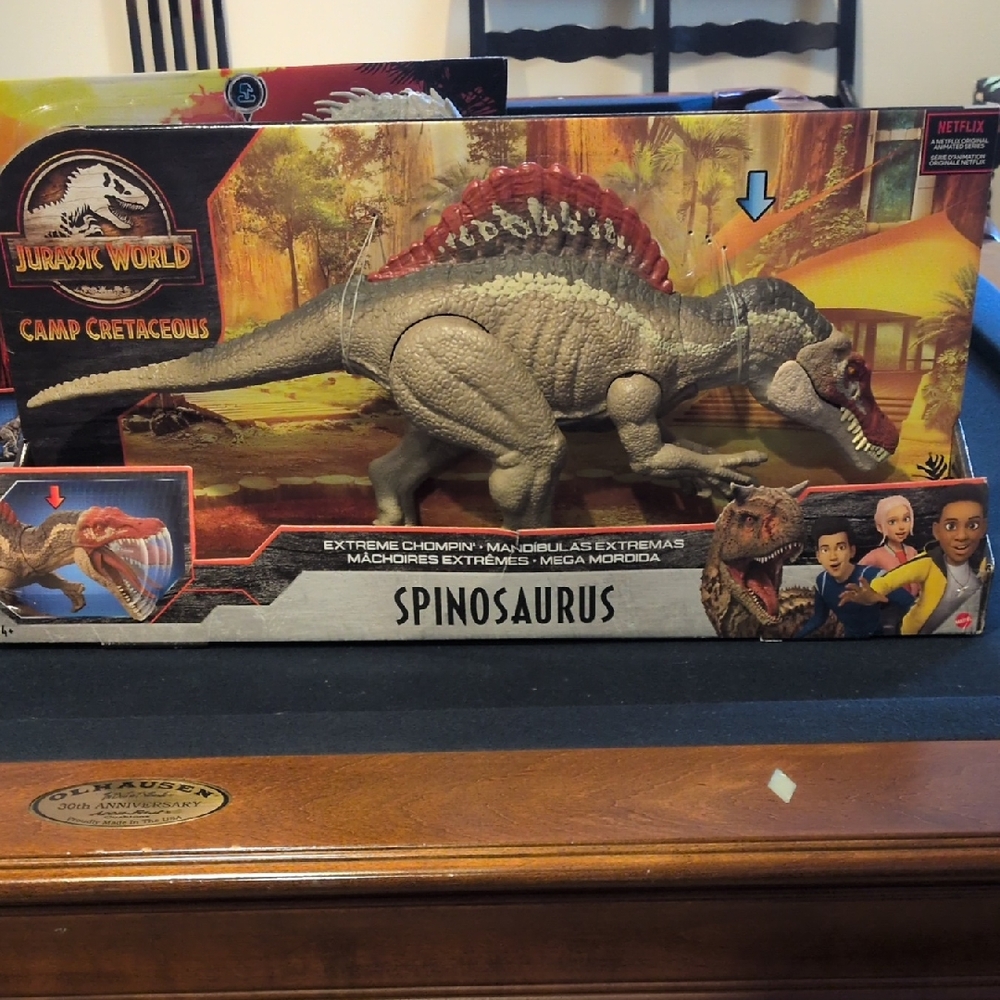 Spinosaurus Toy - Gray and Red